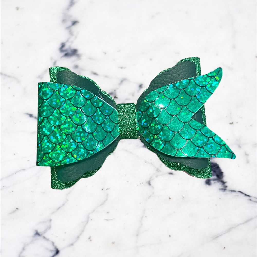 Handmade mermaid hair bow